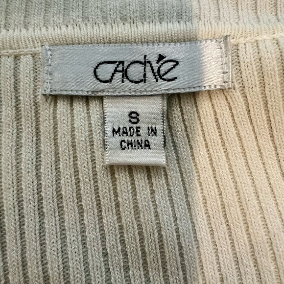 Cache Cream Ribbed Knit Top - Picture 3 of 4